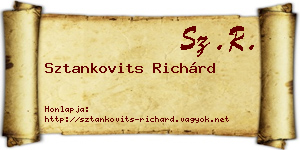 Sztankovits Richárd névjegykártya